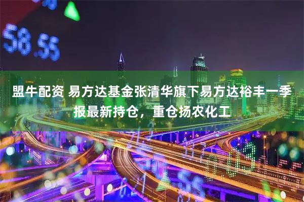 盟牛配资 易方达基金张清华旗下易方达裕丰一季报最新持仓，重仓扬农化工
